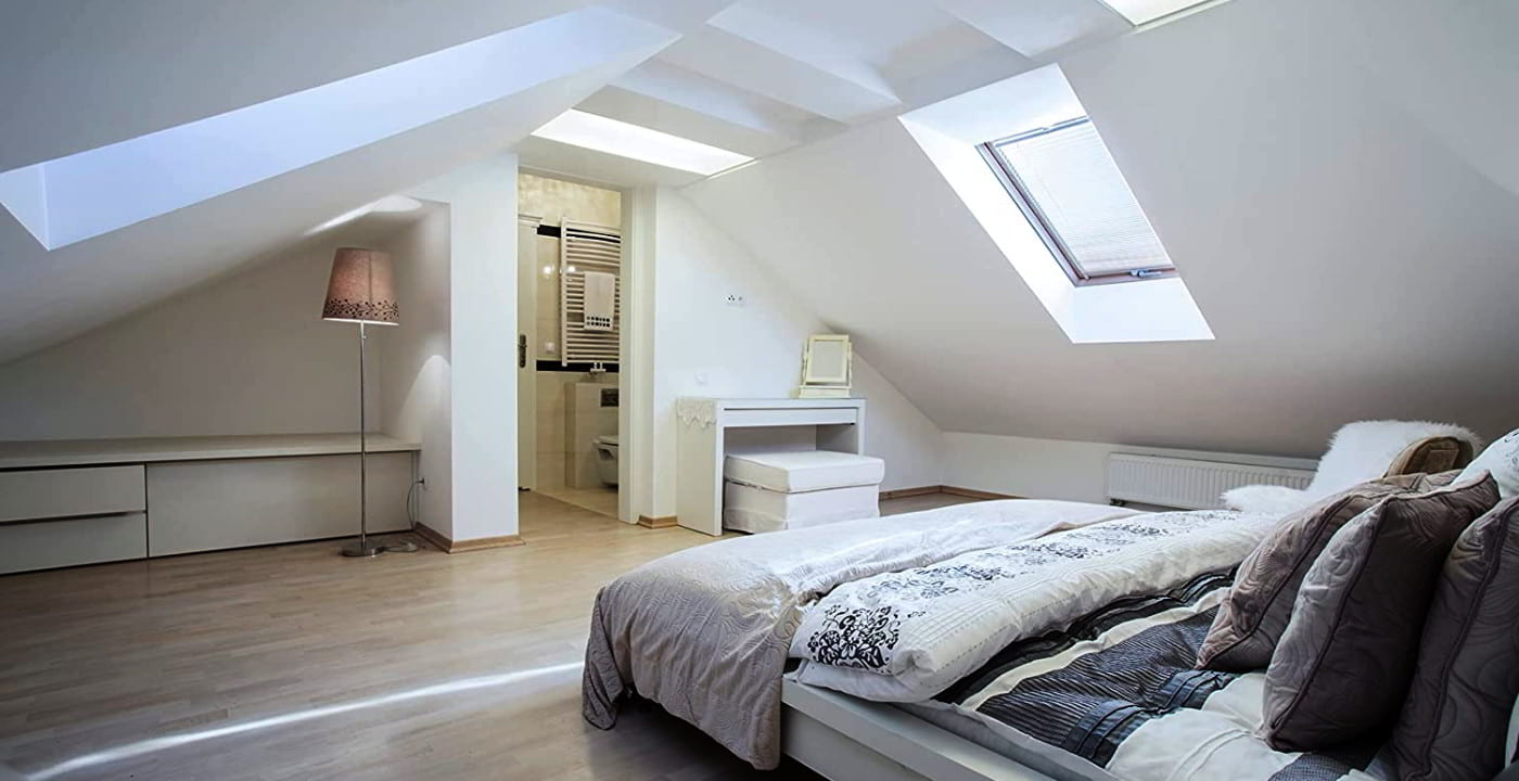 loft with a bedroom